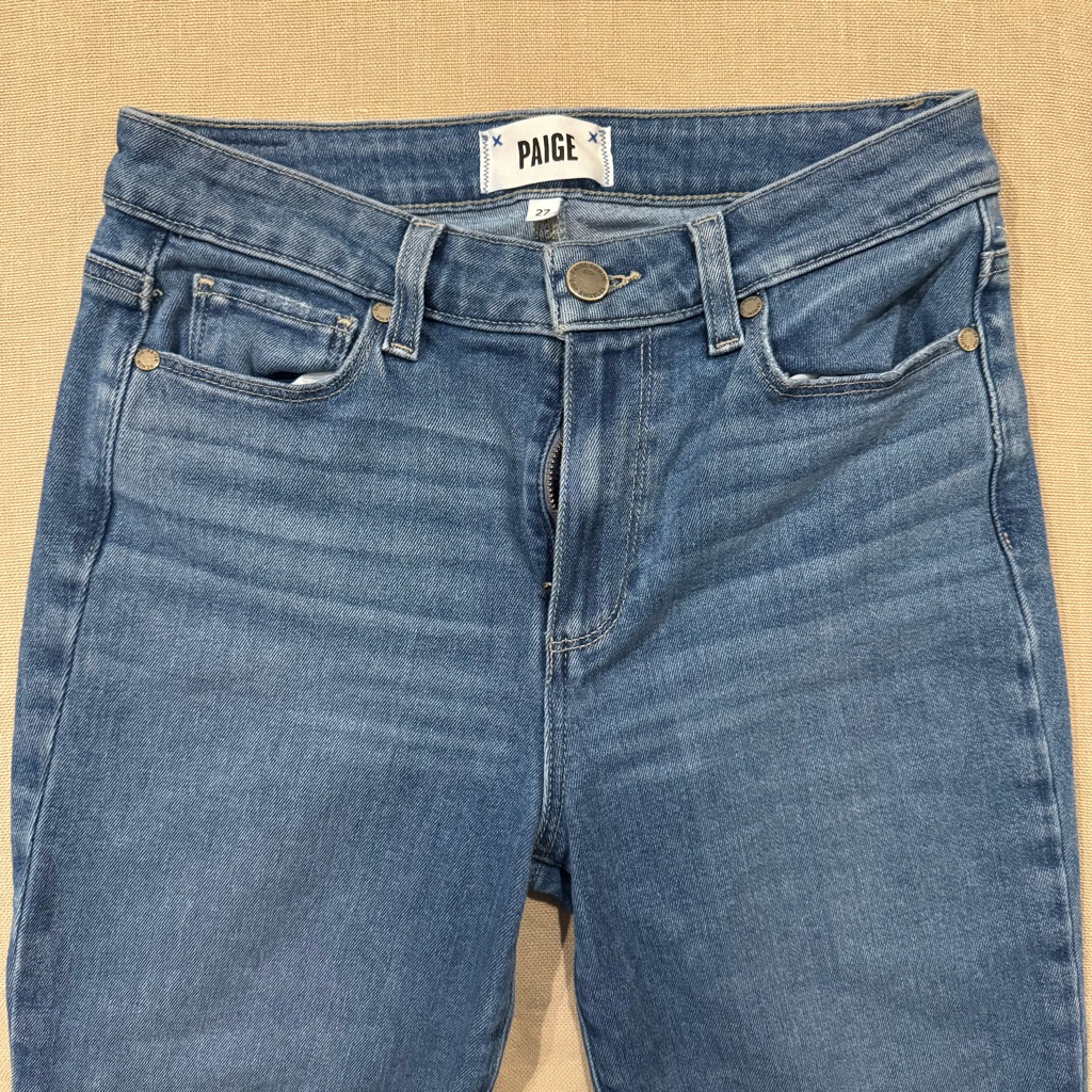 Paige - Hoxton - Slim High Rise Jeans - Medium Wash Size 27